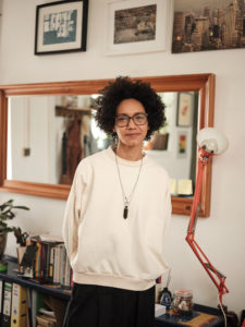 A portrait of chef Zoe Adjonyoh at her home in East London