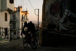 Gereon Tewes descends through the back streets of Thessaloniki to finish TCR09